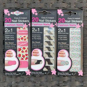 3 Packs of Nail Stickers (60 total)